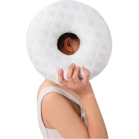Oreiller orthopédique/Oreiller en microfibre ultra-douce, oreiller perforé, fibre de bambou, oreiller pour dormeurs latéraux avec ouvertures pour les oreilles, confortable et respectueux des oreilles- (1/5)