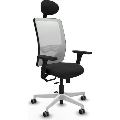 Silla de oficina piqueras y crespo Zulema cuero sintético negro soporte lumbar (1/2)