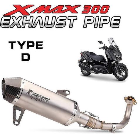 Tubo De Escape De Acero Inoxidable Para Motocicleta, Silenciador De Escape Para Xmax300 250, Xmax 300, X Max250( TYPE-D) (1/5)