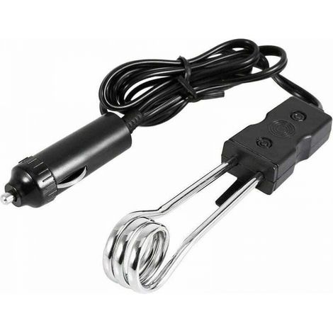Chauffe-eau voyage camping pique-nique à immersion instantanée à économie d'énergie chauffage électrique portable outil d'eau bouillie pour 12V (1/4)