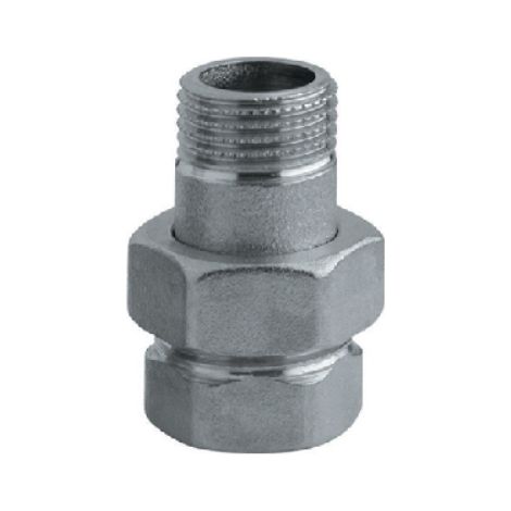 RACCORDO DIRITTO 3 PEZZI NICHELATO 1/2" Cromo DH