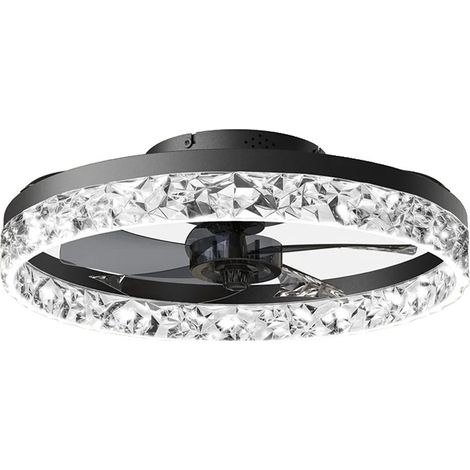 Deckenventilator Licht, Fernbedienung, 6 Geschwindigkeitsverstellbar, schwarz (1/2)