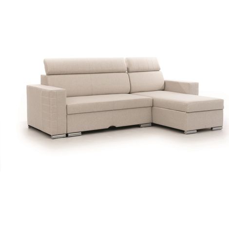 Ecksofa Schlafsofa Sofa CANTON in Stoff Liverpool Pearl Ottomane Rechts (1/5)