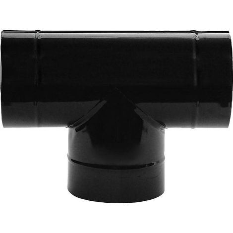 Te Estufa Negro Vitrificado 120 mm. 90°