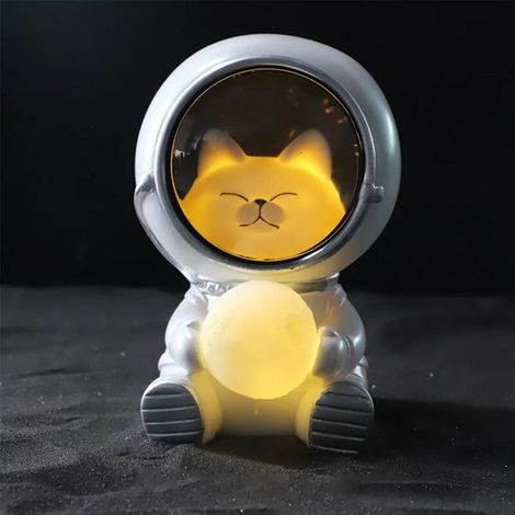 Lampe pour chat astronaute veilleuse USB mignonne d'anniversaire enfants de compagnie (1/5)