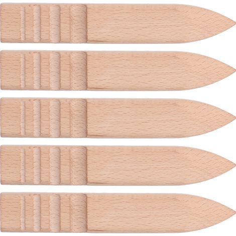 5-teiliges Set Lederpolierwerkzeuge aus Buchenholz, Kantenbearbeitungswerkzeug, Handglätter, DIY-Bastelset (1/5)