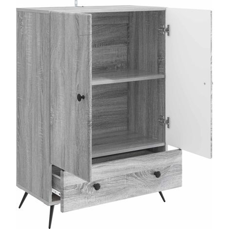 Maison La Vie - Buffet Salon Moderne - Meuble de rangement - Sonoma gris 66 x 34,5 x 95 cm Bois d'ingénierie bu5204