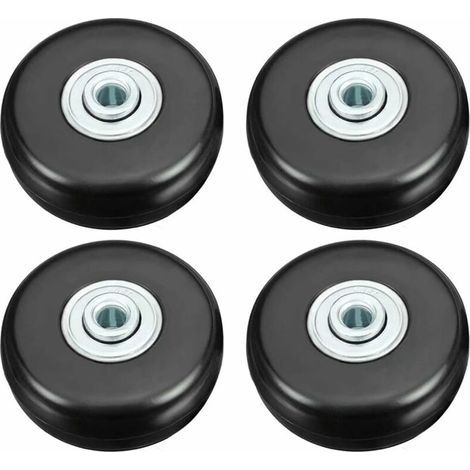 Roulette Valise, Bagage Valise Réparation Roulette Charge Lourd 50mm Muette Caoutchouc Universelle Pivotante Roue Rechange Transport Remplace Roulette 4PCS pour Valise/Bagage/Sac à Dos/Voyage (1/5)