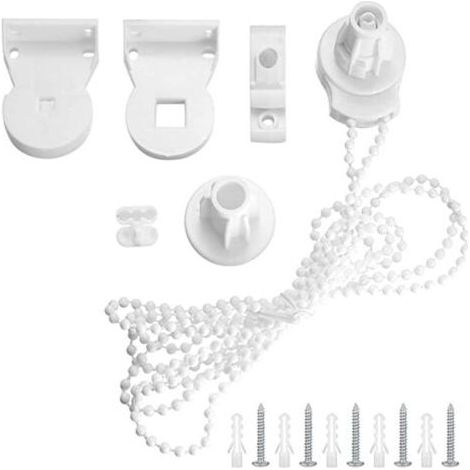 Pièces détachées pour stores enrouleurs, fixations de 25 mm, supports de store enrouleur avec chaîne perlée de 2 m (1/4)