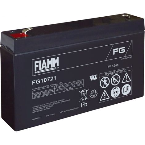 Batteria al piombo ermetica 6V 7,2Ah - Fiamm FG10721