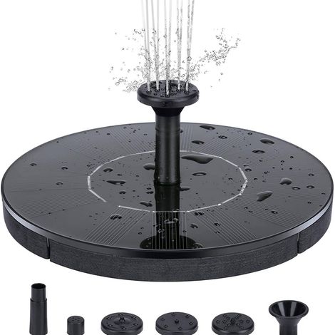 Panneau Solaire Polycristallin Fontaine Flottante pour Piscine Extérieure Bassin d'Oiseaux Jardin Patio Éclairage-KZQ (1/5)