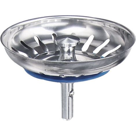 Panier Pour Bonde d'Évier de Cuisine 80 mm - Crépine Univers Acier Inoxydable, Bouchon Panier Pop-Up, Épingles 32 & 25mm - Lavable Lave-vaiss, Ne se Bouche & Ne Déborde Pas