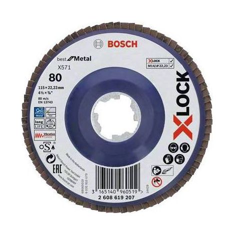 10 x BOSCH-A DISCO LAMELLARE XLOCK GR 80 D 115 MM