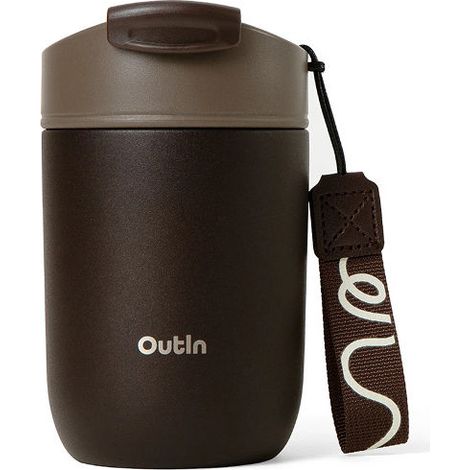 OutIn OT-TUM-01 Travel Tumbler Bicchiere Termico 350 ml Tenuta Stagna Acciaio 316L colore Terra Brown