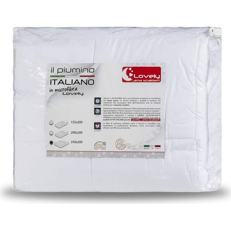Couette Italienne Lovely hivernale, 100% Polyester, Construction en Microfibre, 300 (Blanc 150 x 200 cm) (1/3)