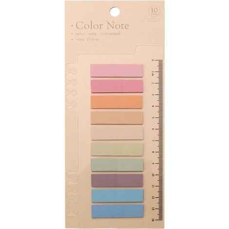 400 blocs de notas autoadhesivas transparentes - Blocs de notas - Pestañas de índice para blocs de notas - Autoadhesivas - 10 colores (1/4)
