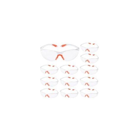Lunettes de Sécurité, Lunette de Protection Travail, Lunettes de Protection Anti-Glisse avec Verres Transparents & Pont-de-Nez Caoutchouc, Lunette Transparente PC (1/5)