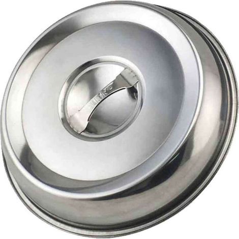 Grilldeckel zur Vermeidung von Ölablagerungen, flacher Metalldeckel, geeignet zum Grillen und für den Küchengebrauch. (1/5)