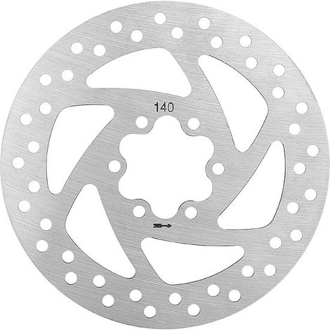 Disco de freno de acero inoxidable de 140 mm. Adecuado para patinetes eléctricos, bicicletas y accesorios para pastillas de freno de MTB. (1/5)