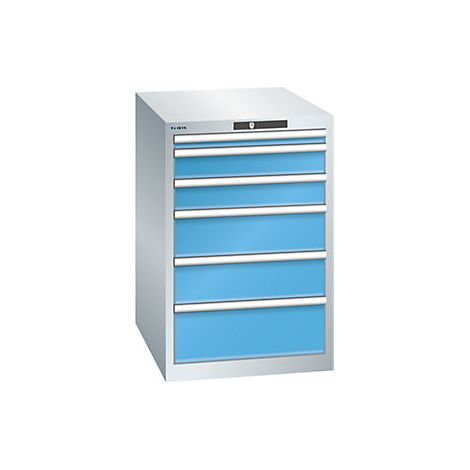Cajonera con 6 cajones  A x P x H 564 x 724 x 850 mm  gris