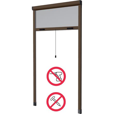 ZANZARIERA BAZAR 100x250 CON FRIZIONE RAL 8017
