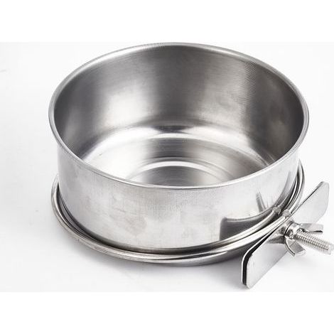 Vogelnäpfe und -schalen – Papageiennäpfe mit Clipverschluss (für Käfige) – Vogelkäfigtränken (2er-Set) – 10 cm (1/5)