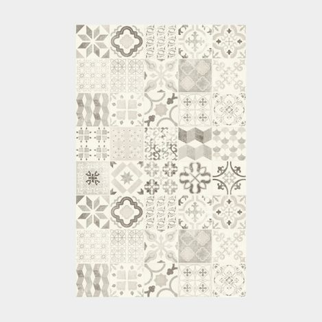 Tarkett – Tapis vinyle imitation carreaux de ciment noir 100 x 160 cm – Couche d'usure 0,35 mm – Isolation phonique 16 dB – Traitement Extreme Protection (1/4)