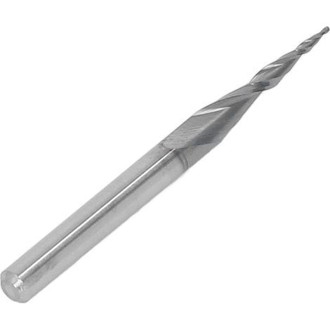 CNC-gefräster Vollhartmetall-Halbkugelfräser, spiralförmiger Kegelschaft, Wolframstahl, Langfreischnitt-Schaftfräser, hochpräzises Schneidwerkzeug (1/5)