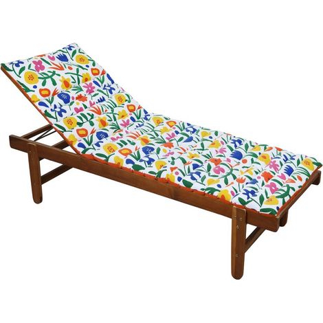 Coussin de sol ou Bain de soleil Fleurs 60 x 180cm