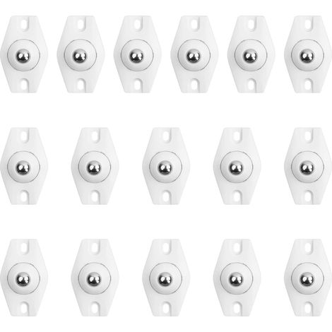 Roulettes Pivotantes Auto-adhésives 16 Pièces, Mini Roulettes Pivotantes à 360 Degrés, Mignonnes, Solides, Silencieuses et Lisses, pour Petits Meubles, Poubelles et Boîtes de Rangement (1/5)
