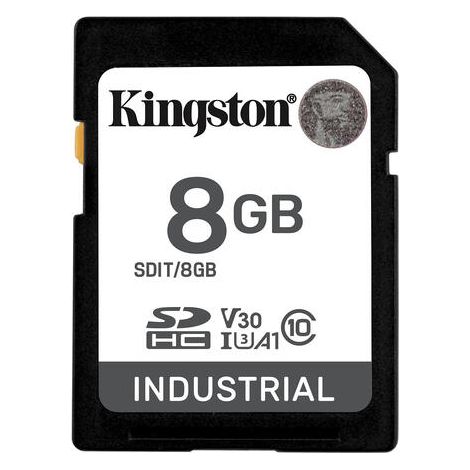 Tarjeta 8GB Kingston HC Industrial -40c a 85c (1/4)