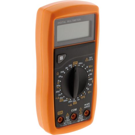 – Multimètre antichoc 17 calibres – Affichage LCD – Norme CAT III jusqu'à 600V – Fonction HOLD – Indicateur de batterie faible (1/4)