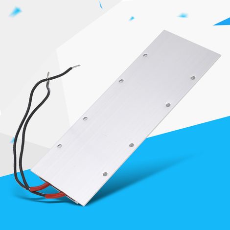 Plaque chauffante PTC isolée, boîtier en aluminium, 170 x 62 x 6 mm, 220 V CA, 60 °C (1/5)