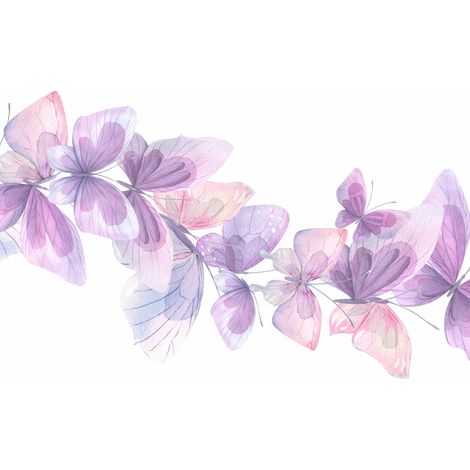 Kindertapete lila Schmetterlinge DWK439 200x135 (1/5)