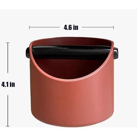 Knock box café 0,45 L, bac à marc expresso avec base antidérapante, barre amovible pour accessoires barista caramel (1/5)