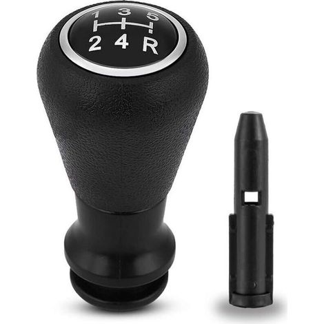Pommeau de vitesse universel compatible Peugeot 106 206 307 407 et Citroën C3 C4 C5, en caoutchouc noir mat pour véhicules (1/4)
