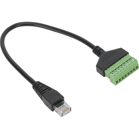 Connecteur RJ45 Mâle PVC à Bornes Vertes sans Soudure - Câble Court Adaptateur Accessoire