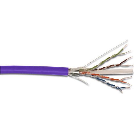 Cable de instalación DIGITUS Cat6 F/UTP de dos pares, 100 m, violeta (1/3)