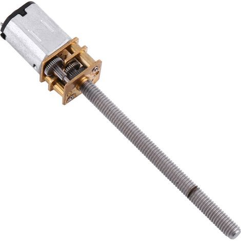12V Gleichstrommotor N20, 400 U/min, 16mm Welle, M4x55mm Gewindespindel mit Getriebe (1/5)