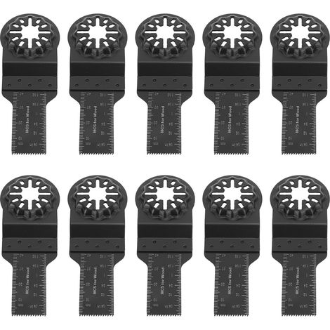 10 pièces lames scie oscillante multi-outil 20mm acier rapide carbone bois métal compatibles Bosch Fein Makita (1/5)