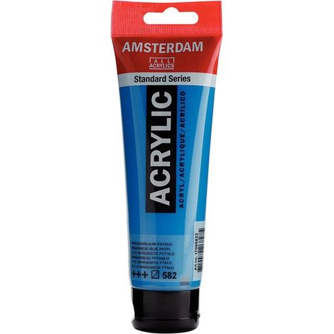 Peinture acrylique - ROYAL TALENS - AMSTERDAM - Manganèse bleu phthalo - 120ml - Tube (1/2)