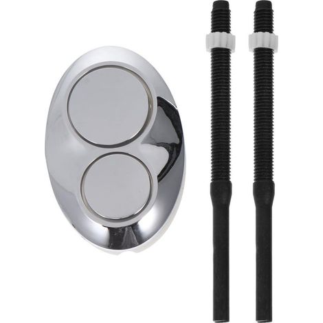 Bouton chasse eau ovale ABS réservoir WC remplacement simple pour bureaux hôtels et publics couleur aléatoire (1/5)
