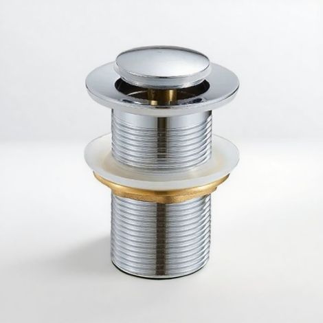 Bonde de lavabo en cuivre de précision à pression, anti-obstruction pour lavabos et éviers de salle de bain (argent, 1077cm) (1/5)
