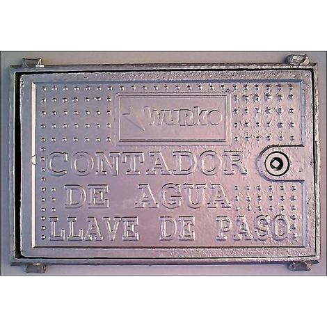 WURKO puerta contador 27x37 cm aluminio &43 llave , Puerta para contador de agua Fabricado en aluminio fundido 290 x 390 mm Para empotrar en pared Incluye llave están
