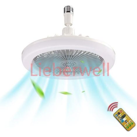 Ventilateur plafond avec Lumire et Telecommande LED Ventilateur Dimmable Plafonnier avec 30W E27 Lampe Intgr VENTILATEUR DE PLAFOND (1/4)