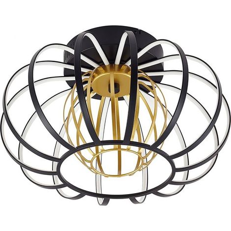Lucande Lámpara de techo LED 'Birger' en Negro Metal (1/5)