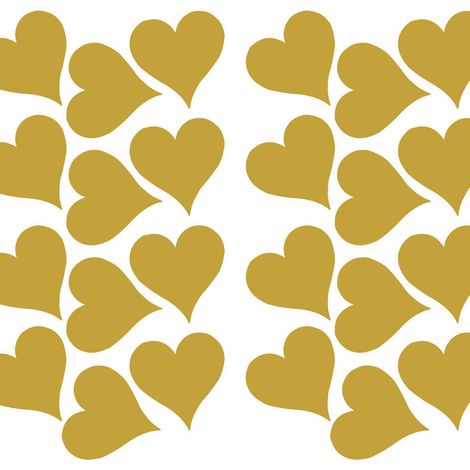 Stickers - Cœurs Dorées - Hauteur 45,7 cm (1/3)