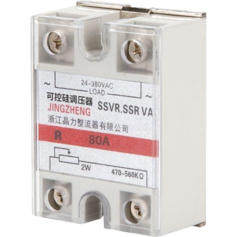 Regulador de voltaje de estado sólido, relé de estado sólido (SSR) 24-380 V CA, 80 A (1/5)