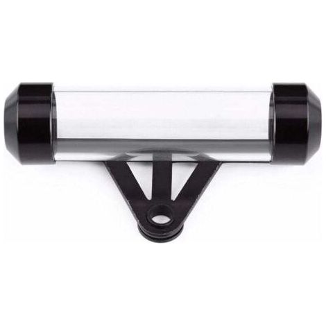 Support de Vignette,Cylindrique Moto en Alliage d'aluminium et Acrylique Générale Tube à Disque de Sécurité Étanche Titulaire Cadre pour la Plupart des Motos 11 x 2.6cm /4.3 ''x1.02 ''(Noir) (1/5)