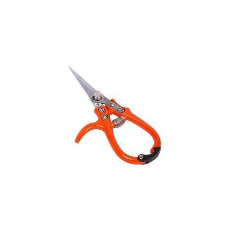 Multifunktionale manuelle Gartenschere mit Sicherheitsbügel, Edelstahl-Federschere, Gartenschere für Orangenbäume - Crezuo
